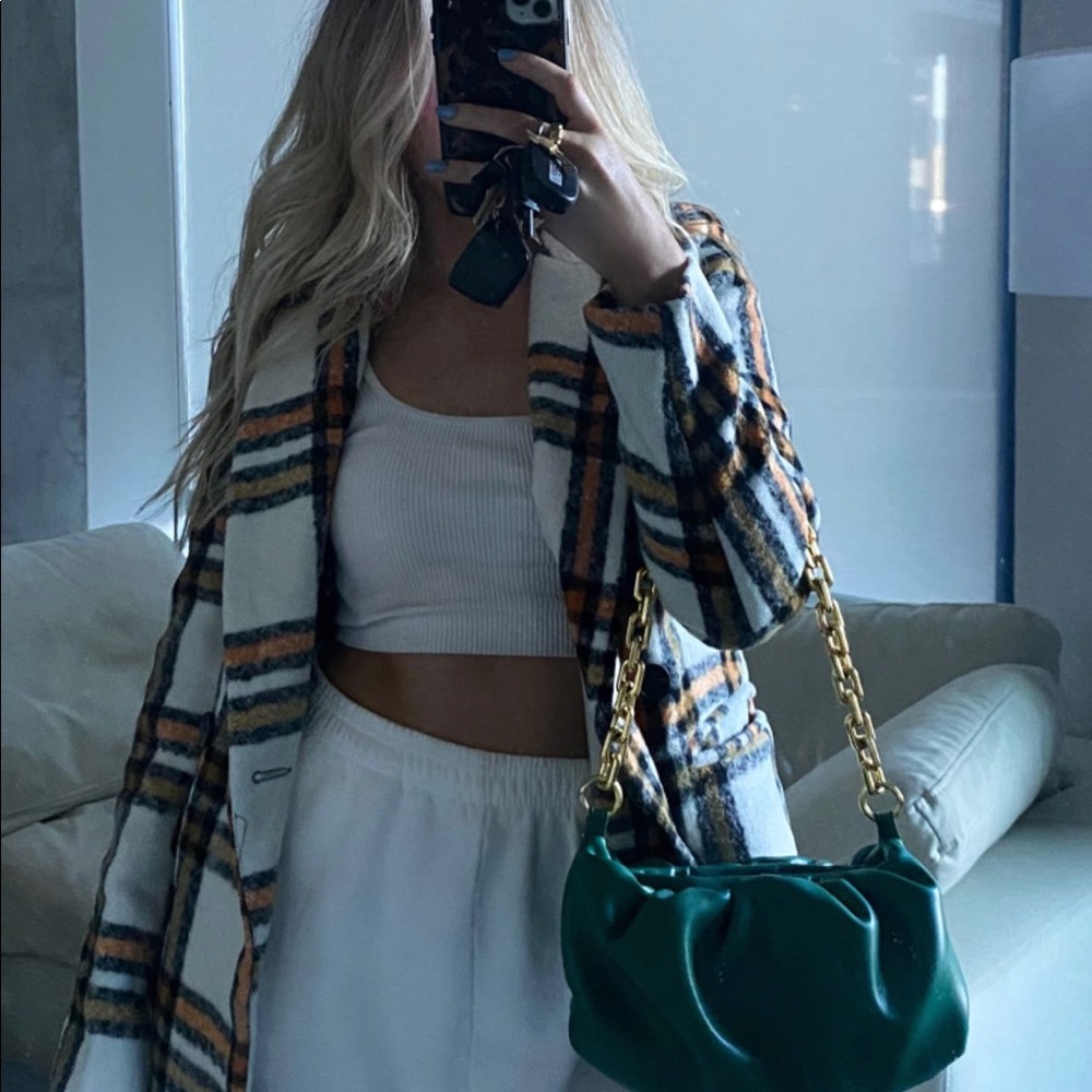 Nasty gal plaid long coat